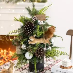 플라워트리 크리스마스 미니트리 화분 그린숲속 다람쥐 set 60cm