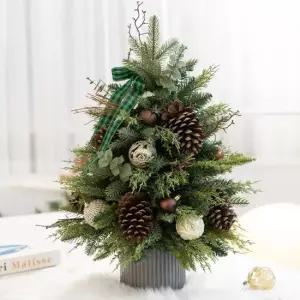 플라워트리 크리스마스 미니트리 화분 울창한 솔방울 set 60cm