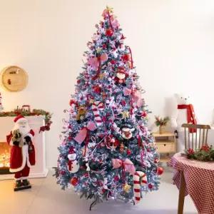 플라워트리 크리스마스 트리 장식 풀세트 레드롤리볼 250cm 양면