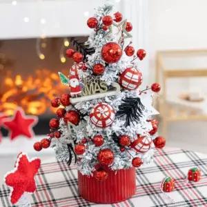 플라워트리 크리스마스 미니트리 화분 반짝이 레드볼 set 45cm