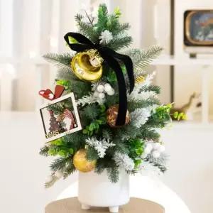 플라워트리 크리스마스 미니트리 화분 골든벨 산타 올PE set 45cm