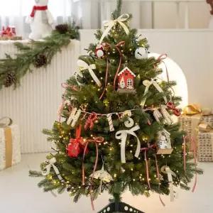 플라워트리 크리스마스 트리 장식 풀세트 리본가득 100cm 양면