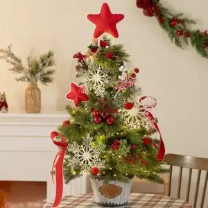 플라워트리 크리스마스 트리 장식 풀세트 레드쿠션별 90cm 양면