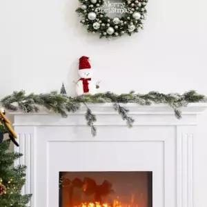 플라워트리 크리스마스 솔방울 가랜드 스노우 잣나무 15x150cm