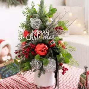 플라워트리 크리스마스 미니트리 화분 레드베리 폴리안 올PE 64cm