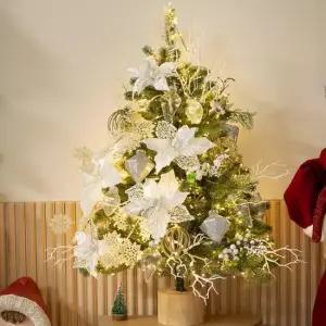 플라워트리 크리스마스 트리 장식 세트 화이트크리스탈 90cm 양면