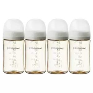 더블하트 젖병 트윈팩 240ml X2 빨대컵 세트 베이지