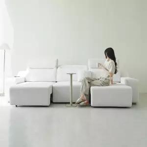 CJ단독)릴랙션 슬라이딩 무빙 패브릭 리클라이너 4인 소파 쇼파침대 DF926777