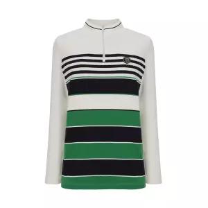 [크로커다일레이디] 크로커다일레이디 선염 스트라이프 코트나 반집업 티셔츠CLCWTS208