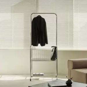 글림 미드센츄리 바구니형 수납 철제 이동식 옷걸이 행거 DF927255