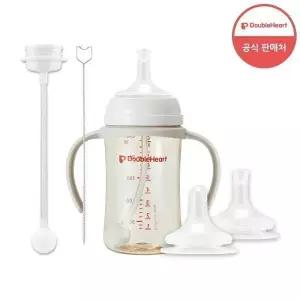더블하트 3세대 젖병 이유실감세트 빨대꼭지 추빨대 브러시세트 핸들 (젖병미포함)구성품 상세확인必