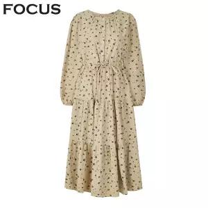 [포커스] 미니 플라워 코듀로이 티어드 원피스_VF5W1OP3271