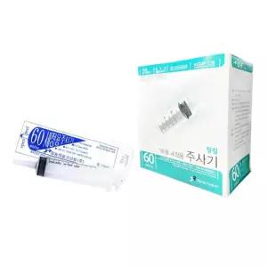 바늘없는 멸균처리 세정용 관장 주사기 60cc 20개 무침 투약용