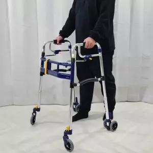 [노인 장기요양 복지용구] 360도 회전바퀴 경량 환자용 걸음보행기 엑설런트워커 환자 접이식 실내용보행보조기 본인부담금 6%