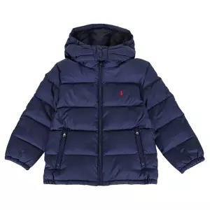 폴로랄프로렌 25FW 키즈 고햄 후드 다운 패딩 뉴포트네이비 322969861 002