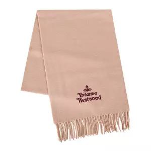 비비안웨스트우드 25FW 여성 자수 로고 울 머플러 베이지 81030007 W00Q7 C401