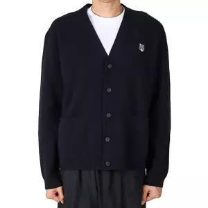 메종키츠네 25FW 남성 폭스헤드 울 가디건 클래식네이비 PM00510KT1180 0413
