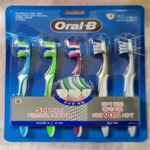 오랄비 어드밴티지 5웨이 클린크로스액션 칫솔 5개입, 1개