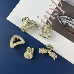 미니 큐빅 집게핀 여자 헤어 옆머리 집게 삔 5p/작은/소형/예쁜/유아/고정/어린이/여아용/앞머리/머리