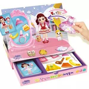 딸아이선물 옷갈아입히기 달님이 자석 코디놀이 유아미술 어린이집 창의력발달 팝아트