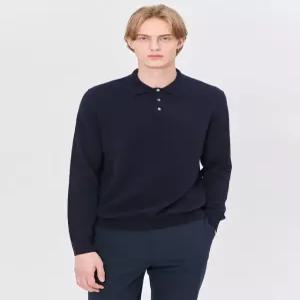 [24FW] WHSW4D551N2 반값세일스테디셀러 네이비 짜임 울 카라니트