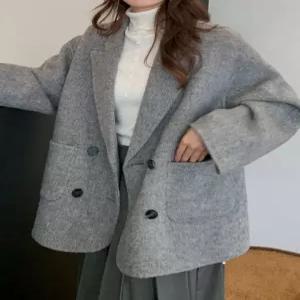 [예쎄][예쎄] 울터치 헤링본 하프코트(S5WCT028A)