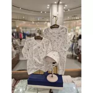 [쇼콜라](강남점)(신생아 출산선물)이솝우주복+배냇가운+모자 3종세트 (TNPRQX071NA3SET)