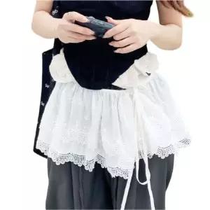 레이어드 레이스 랩 스커트 힙커버 스커트레깅스 엉덩이가리개 Y존커버