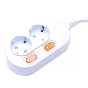 대산전자 멀티탭 2구 개별스위치 5M 16A 접지 KC인증 전기안전 교실 컴퓨터실 학원용 전기분배 전원확장