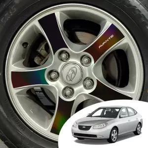 아반떼HD 15인치 휠 스포크 포인트 홀로그램 데칼 스티커 마스크 몰딩 튜닝 필름 시트지