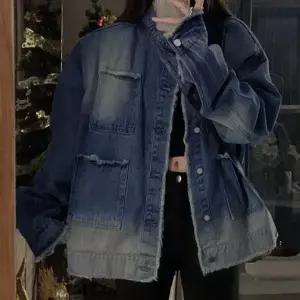 [하프클럽/]청자켓 디스트로이드 아우터 데님 찢청 여성