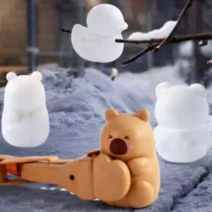 꽁꽁 카피바라 눈집게 제조기 눈놀이 스노우볼 메이커 눈뭉치 만들기