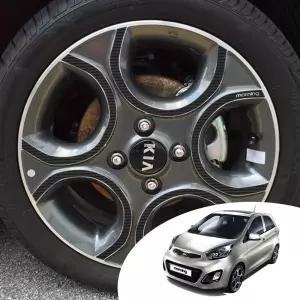 올뉴모닝 15인치 휠 스포크 포인트 데칼 스티커 몰딩 컬러 필름 랩핑 바퀴살 튜닝 시트지