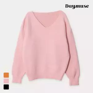 (N) 그란데 V넥 니트 스웨터 긴팔 탑