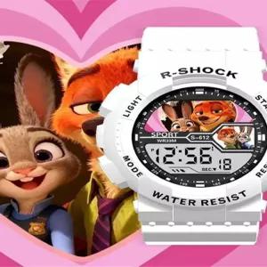 주토피아 어린이 스포츠 손목시계 주디 닉 디지털 방수 키즈 시계