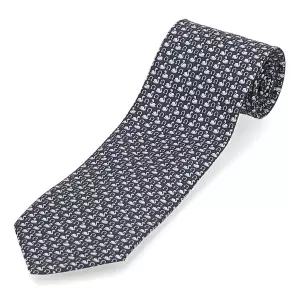[페라가모] 간치니 35 1239 01 779203 페라가모 간치니 애니멀 프린트 남성 실크 넥타이
