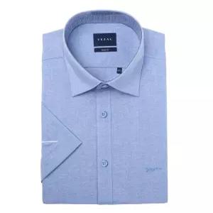 여름 반팔셔츠 슬림핏 카치온 고급 스판 블루 셔츠YJEMBS256BL