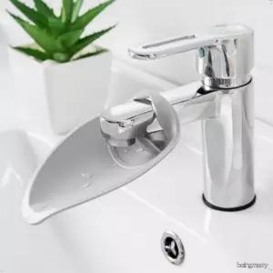 KC인증 아기 어린이 유아 세면대 수전 연장 물줄기 유도 물튀김 방지 실리콘 보조탭