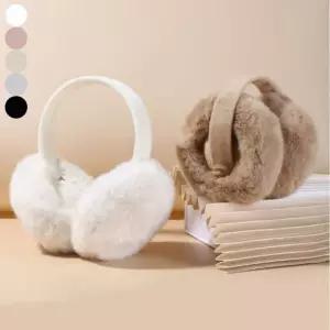 겨울 털 귀도리 방한 퍼 여자 풍성한 귀마개 토끼털