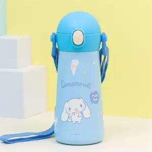 보람스마켓 시나모롤 더보틀 원터치 어깨끈 이중스텐물통 460ML 워터보틀 어린이물통 텀블러 물병