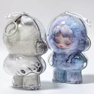 팝마트 스컬판다 인형 키링 케이스 투명 보관케이스 커버 POPMART 라부부 스칼판다