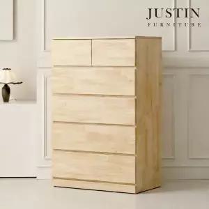 [저스틴퍼니처]포레노 러버우드 원목 5단 서랍장(800)