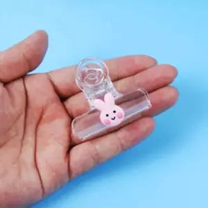 미니집게 플라스틱 캐릭터 문구 집게 1p 토끼