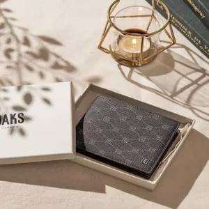 닥스 액세서리 26SS [AMBLE] 엠블 DD패턴 브라운 반지갑 DBWA6E757W3