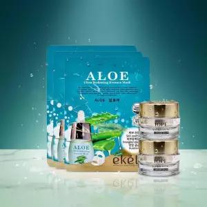 이켈 알로에 에센스 마스크 25ml x3매 구매시 아이오페 슈퍼바이탈크림리치 14ml x2개 증 정 26년4월까지