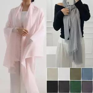 쉬폰스카프 봄 여름 가을 겨울 롱스카프 여성 간절기 머플러 J17B