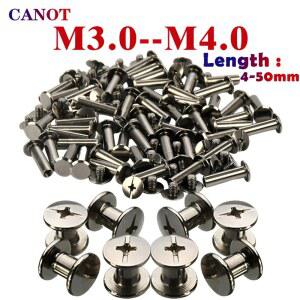 10 세트 M3 M4 304 스테인레스 스틸 바인딩 시카고 나사 가죽 가방 Accounk 사진 앨범 책 엉덩이 조립 볼트