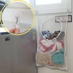 벽부착 접이식 집게형 옷걸이 건조대