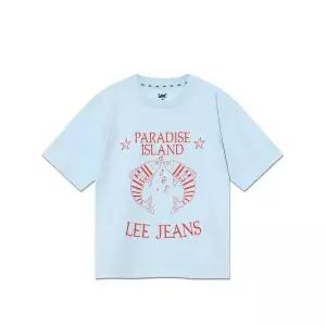 [LEE]키즈 리진스 파라다이스 반팔티셔츠 스카이블루 LK2502ST21SB 707898