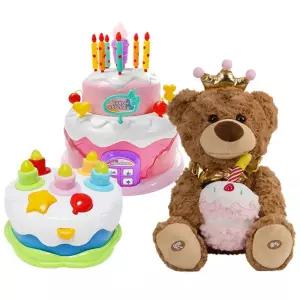 영유아 생일축하 곰돌이인형 케이크 장난감 3종 엄마표 요리놀이 이모선물 유치원교구